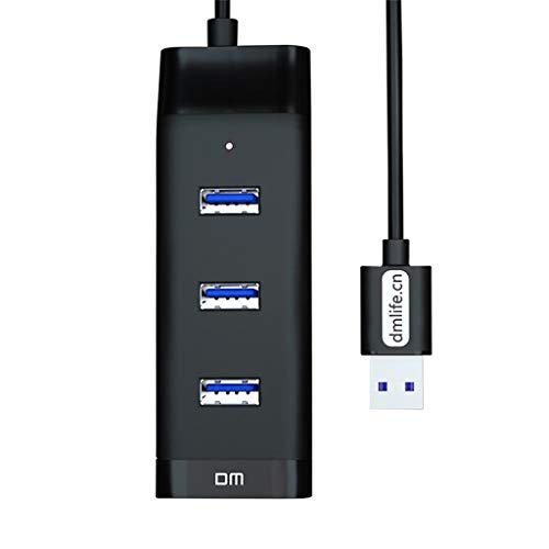 Aobiny Slim Size Design USB2.0 SuperSpeed 4-Port 5Gbps Hub with ON/Off Switch (BlackB)