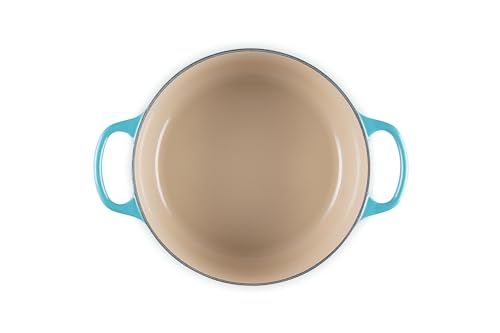 Le Creuset Signature Gusseisen-Bräter mit Deckel, Ø 24 cm, Rund, Für alle Herdarten und Induktion geeignet, Volumen: 4,2 l, 4,305 kg, Karibik, 21177241702430 3