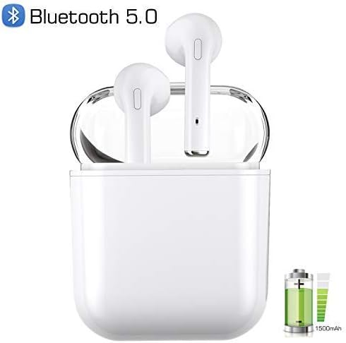 Bluetooth Headset I8X, in-Ear Stereo Headset with Microphone and Charging Compartment, Noise-reducing Bluetooth Headset Compatible with Most Smartphones
