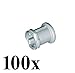 LEGO Technic New 100 pcs Light Bluish Grey Bush Bushing Cross Axle Connector Mindstorms NXT EV3 Robot Robotics Motor Building Small Part Piece 3713