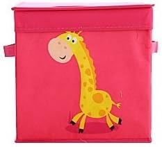 Animal Collapsible Toy Storage Box and Closet Organizer for Kids (Giraffe)
