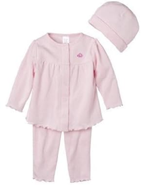 Precious First Made By Carter's Baby Girls' Infant 3pc Pants Set Pink