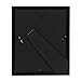 DesignOvation Gallery Wood Photo Frame Set for Customizable Wall or Desktop Display, Black 8x10 matted to 5x7, Pack of 4