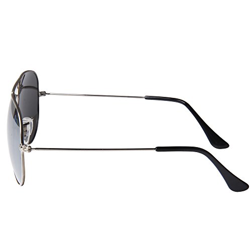 LianSan Brand Designer Classic Aviator Metal Frame Polarized Sunglasses Men Women Sun Glasses Lightweight 3025 (silver lenses)