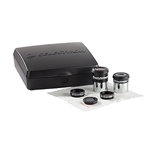 Celestron – PowerSeeker Telescope Accessory Kit – Includes 2x 1.25″ Kellner Eyepieces, 3 Colored Telescope Filters, and Cleaning Cloth – Telescope Eyepiece Kit for Beginners
