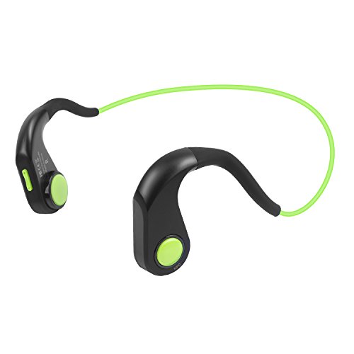 Wireless Bluetooth Jawbone Style Bone Conduction Headphones, Swark IP66 Sweatproof Sports Earbuds with 6 Hours Play Time, Earphone with Mic, Titanium Headset in Green Black Wireless Bluetooth Jawbone Style Bone Conduction Headphones, Swark IP66 Sweatproof Sports Earbuds with 6 Hours Play Time, Earphone with Mic, Titanium Headset in Green Black