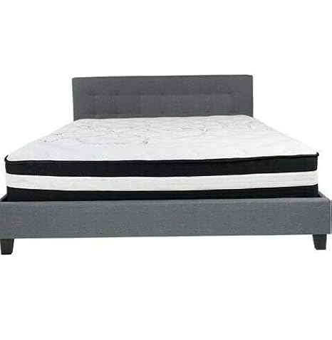 Amazon Com Campton King Size Upholstered Platform Bed In Dark