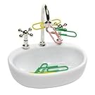 Bluecell White Plastic Faucet Sink design Paper Clip Dispenser Holder