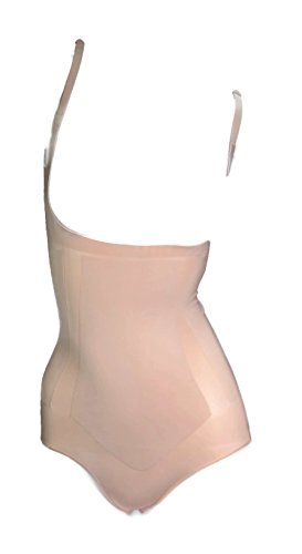 Spanx oncore open-bust bodysuit, soft nude, large