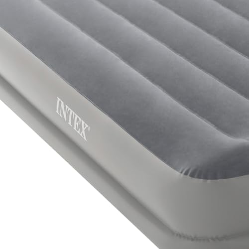 Intex ‎64112 Dura-Beam Standard Series Prestige Mid-Rise Air Mattress with Fastfill USB Powered Internal Air Pump, durable Fiber-Tech interior construction, Twin