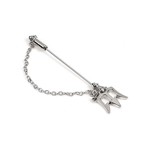 Kloud city men crown tiara hanging chain lapel stick pi…