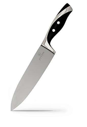 KITCHEN GALAXY Chef Knife Cuts Perfectly - Best Razor Sharp
Multipurpose 8-Inch Stainless Steel Blade for Precise Slicing ,
Carving , Cutting & Chopping - Professional Full-range Cooking Chef´s
Knives