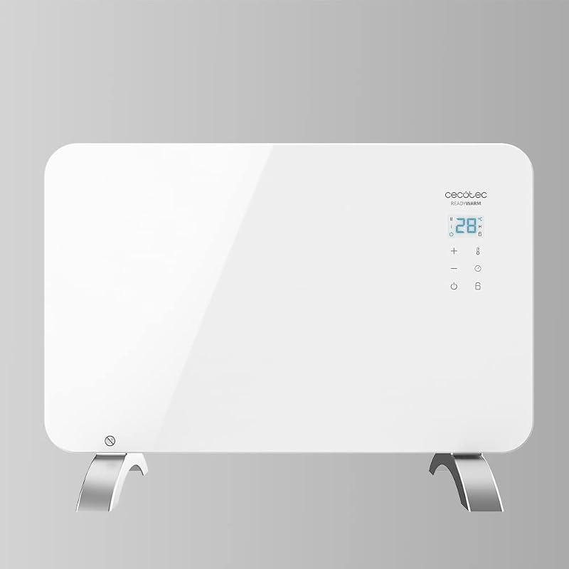 Heizkonvektor mit Glasplatte Ready Warm 6650 Crystal Connection. 1000 W, WiFi-Steuerung , einstellbares Thermostat, Timer, Bodenständer, Geeignet für Badezimmer (IP24), Lautlos — Foto 3 von 7
