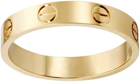Dubeauty 4mm Love Ring Lifetime Titanium Stainless Steel Couples Wedding Engagement Anniversary Engraved Bands