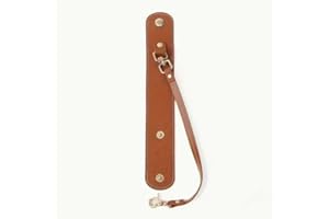 Mini Luggage Clip for Small Bags - Brown Travel Accessory Clip, Small Purse & Backpack Keychain Holder for Keys, Gloves, Hats