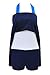 American Trends Womens Sporty Boyleg Swimdress Plus Size Vintage Halter One Piece Swimsuit Long Torso Skirted Bathing Suit