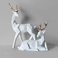 XDH-RTS Reindeer Decorations Christmas Deer Decor Figurines Indoor Decorative Ornaments for Tabletop Kitchen Mantle Shelf Desk Office