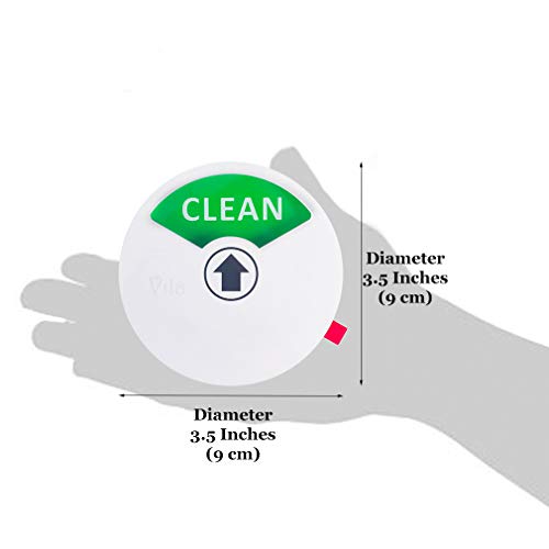 Dishwasher Magnet (1pc) - Clean, Dirty or Empty Sign - Non-Scratch 3.5” Magnetic Sign - Includes Double Sided 3M Tape for Non-Magnetic Surfaces (Round Dishwasher Magnet (White))