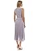 PattyBoutik Women V Neck Pleated Midi Knit Dress (Light Lilac Gray X-Small)