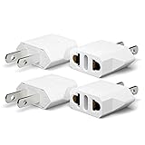 Unidapt US Usa Plug Adapter - American Outlet Adapters, Power Wall Travel Adaptor from EU, European to America, Japan, Canada (4-pack)
