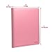 Pink Padfolio Clipboard Portfolio Folder with Pen - Geila PU Leather Resume Portfolio - Interview/Legal Document Organizer & Conference Folder for Business School Office - with 8.5 x11In Writing Pad