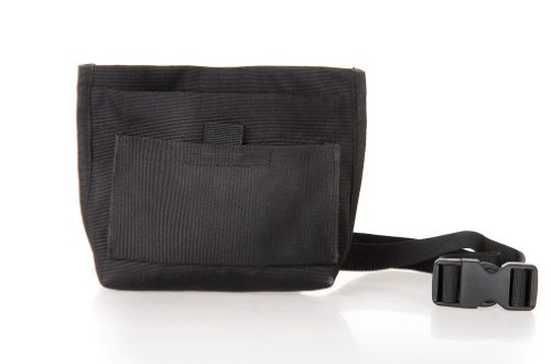 ASIBT Dog Treat Pouch, Pet Training Waist Bag with Easy Open-Close Spring Hinge and Front Mesh Pocket, Easily Carries Snacks and Toys, Rapid Reward for Small Medium Large Breeds (Black) - Thumbnail 2
