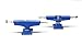 Exodus Spartan Wide 32mm Fingerboard Trucks W/ Tuning - Blue