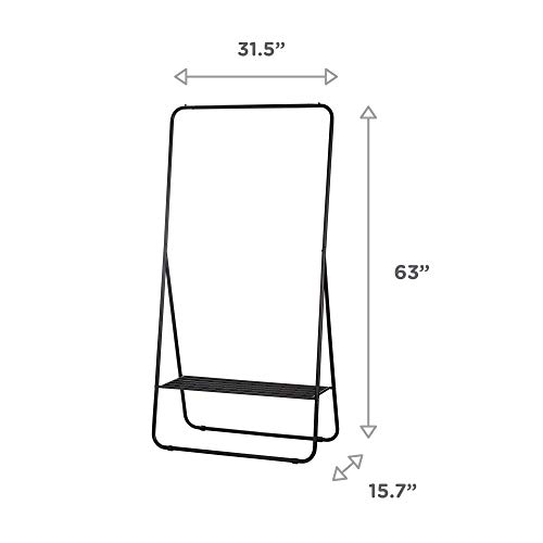 Type A Stationary Clothing Rack with Shoe Shelf Garment Rack for