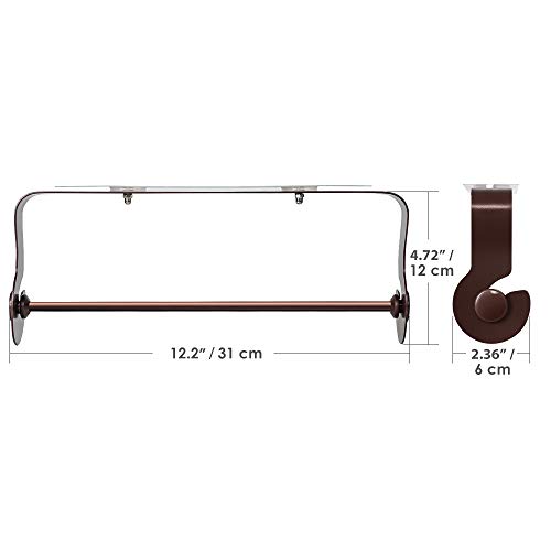 ODesign Adhesive Paper Towel Holder Under Cabinet for Kitchen Bathroom SUS 304 Stainless Steel Wall Mount No Drilling - Brown