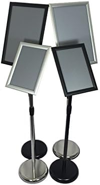 Linno® A3&A4 Silver Floor Standing Menu Holders Snap Frame Poster (A4 Size)