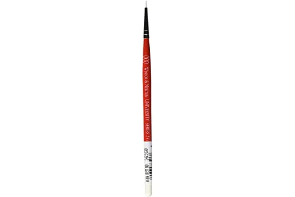 Winsor & Newton 5423030 University Series 233 Round Short Handle Brush, Size 000