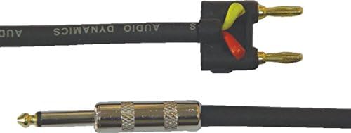 Audio Dynamics C-22 Professional Speaker Cable For Power Amplifiers And Speakers - Banana Plug To Heavy-Duty 1/4" Male Connectors - 12 Gauge - 50 Ft.