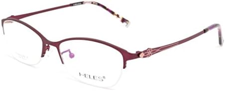 Heles Sexy Pure Tianium Half Rim Optical Frame Eyeglasses, very light in weight, 52/17/138