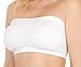 Padded Bandeau Top Bando Bra for Women Tube Tops (One Size, 2 Black, White, Taupe, Pink, Tan)