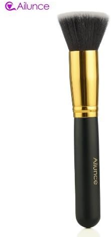 Professional Multifunction Flat Top Synthetic Kabuki Makeup Foundation Brush Black by CITY