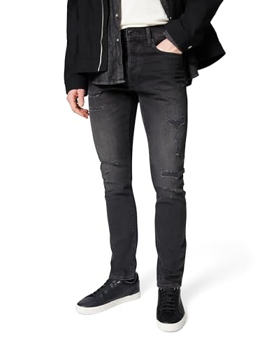 G-Star Herren 3301 Slim Jeans Jeans, Mehrfarben (Worn in Ripped Grey Sacramento 51001-b479-h468), 36W / 36L