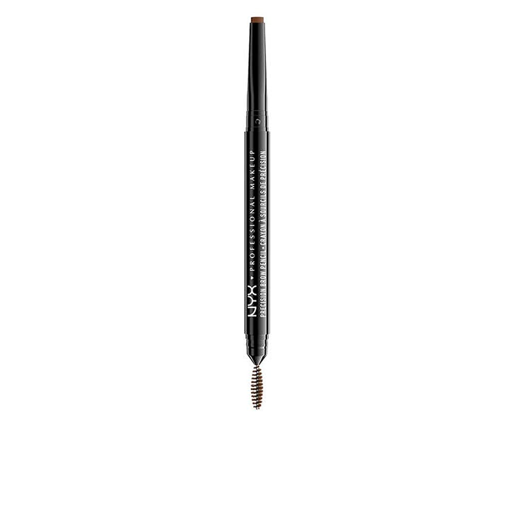 NYX Professional Makeup Precision Brow Pencil, Dual Ended with Flat Tip Pencil and Spoolie Brush, Vegan Formula, Shade: Soft Brown