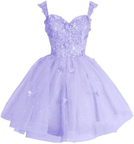 xv short dresses Women's May Queen Quince Dama Dresses Short Quinceanera Dresses Color Baby Blue Baby Blue 4