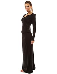 PattyBoutik sudadera con capucha para mujer bolsillo BLOUSON Maxi vestido