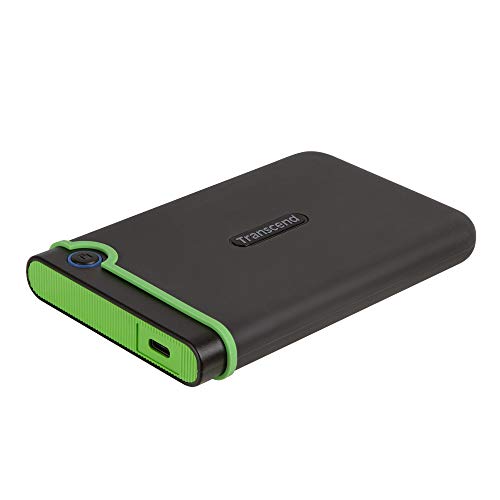 Transcend StoreJet 25M3C 2TB Externe Festplatte, USB Type-C, Anti-Schock (Militärstandard), USB 3.1 Gen 1, 2.5 Zoll, Eisengrau| Ideal für MacBook, iPad Pro & USB-C Laptops