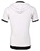 Coofandy Men's Casual Short Sleeve T-shirt Patchwork Hooded Polo Shirts White L