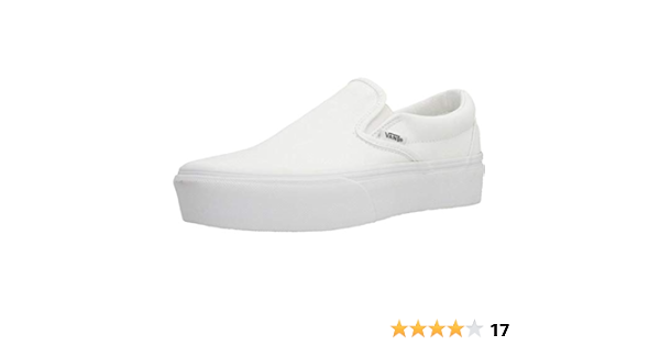 white vans slip ons amazon