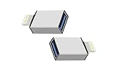 Adwox iPhone OTG Adapter 2 Pack, Lightning 8-Pin to USB Female OTG Adapter for iPad 4 and iPad Mini