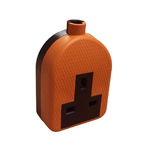 Trailing Socket 13 AMP 250 Volt High Impact Without Plug or Cable Build Your own Extension Lead (Single Gang, Orange)