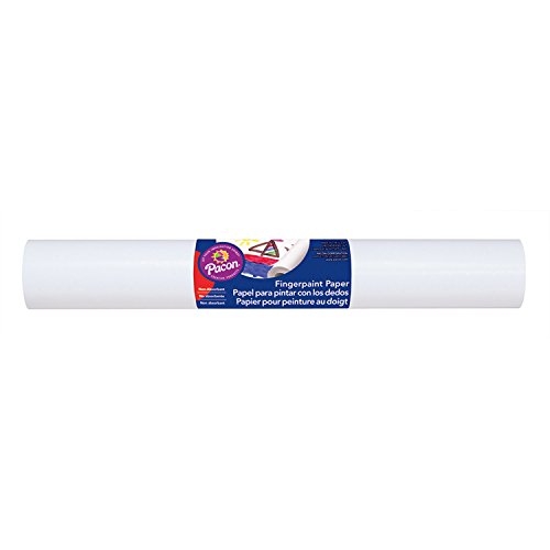 Pacon 5318 Coated White Finger Paint Paper Roll, 16" x100', 1 Roll