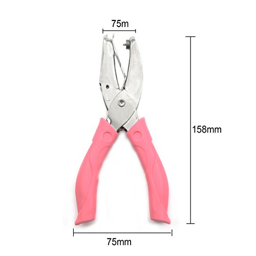 Single Hole Punch Paper Puncher with Pink Grip(Star)