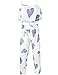 FANCYINN Women's Two Pieces Floral Pants Outfits Jumpsuit Romper Spaghetti Strap Crop Top and Long Pants Summer Casual Style Gray Leaf S