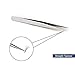 EXCLAIM BEAUTY Eyelash Extension Tweezers Straight and Curved Tip Stainless Steel Tweezers for Eyelash Extensions, Eyelash Tweezers for Extensions, Eyelash Tweezers Set 2 Pack