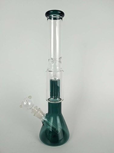 Hand-made glass 36cm high, 18mm/14mm connection (Lake green)