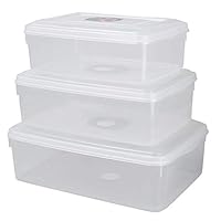 Ggbin Plastic Box with Lid, Clear, Clear Storage Containers(6Qt, 8Qt, 12Qt)